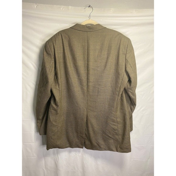 Vintage Chaps Ralph Lauren Men’s 100% Lambs Wool Houndstooth Blazer Size 46L - Picture 2 of 6